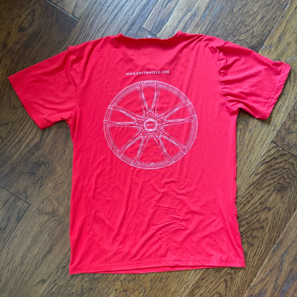 Envy Wheels Red White Graphic Tee RARE HTF T-Shirt